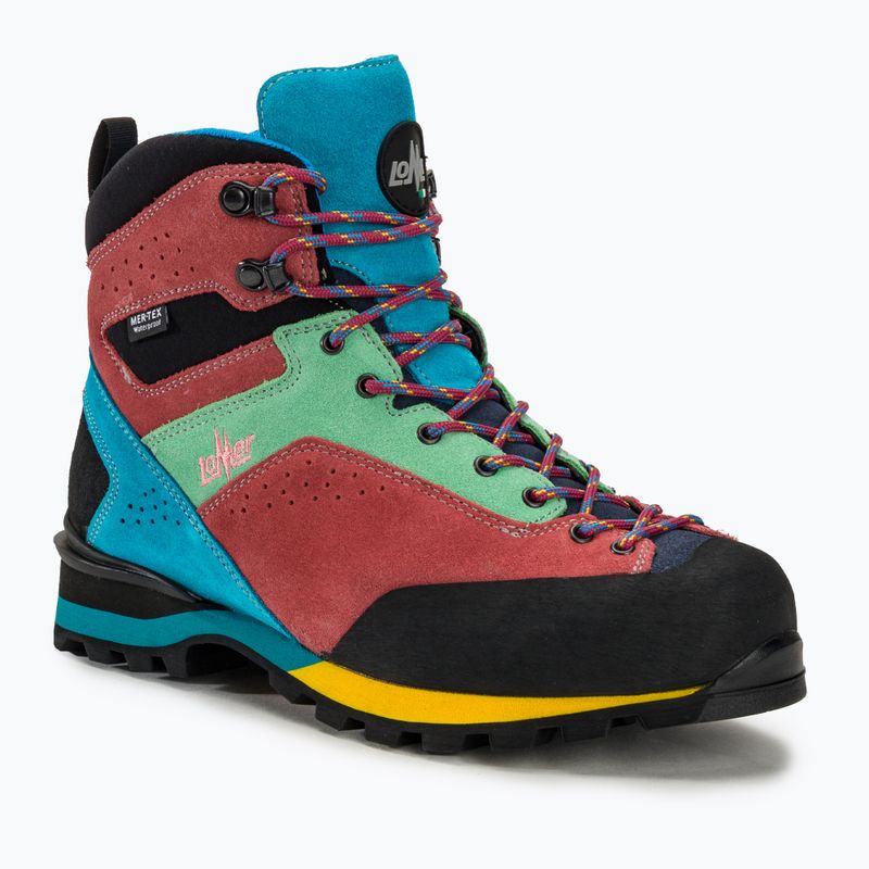 Trekkingschuhe Damen Lomer Badia High Mtx turquoise/begon