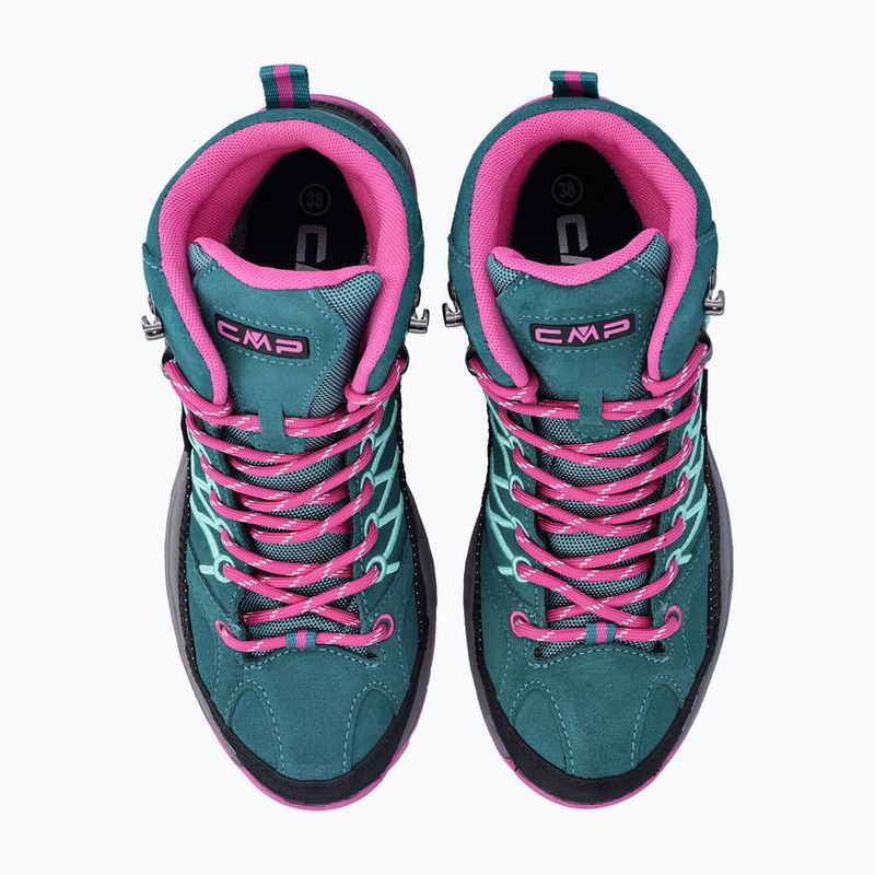 CMP Rigel Mid See / rosa fluo Junior Trekkingschuhe 11