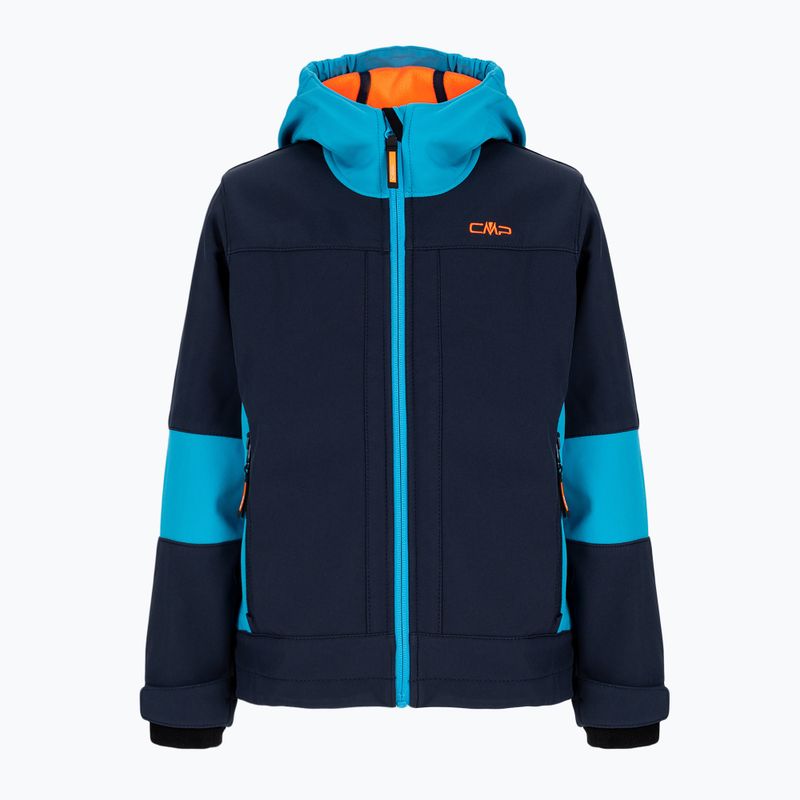 Softshelljacke Kinder CMP Fix Hood dunkelblau 3A94/1NM
