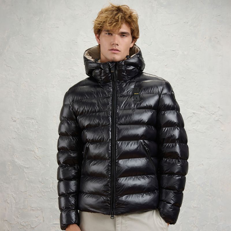 Herrenjacke Blauer USA Adams black inside beige 2