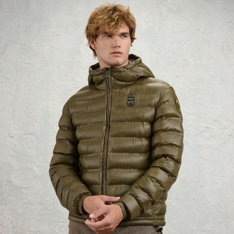 Herrenjacke Blauer USA Charles dark olive inside mist grey 2