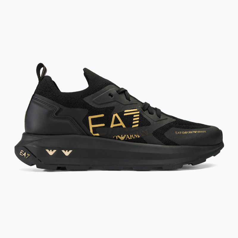 Schuhe EA7 Emporio Armani Black & White Altura Knit triple black/gold 2