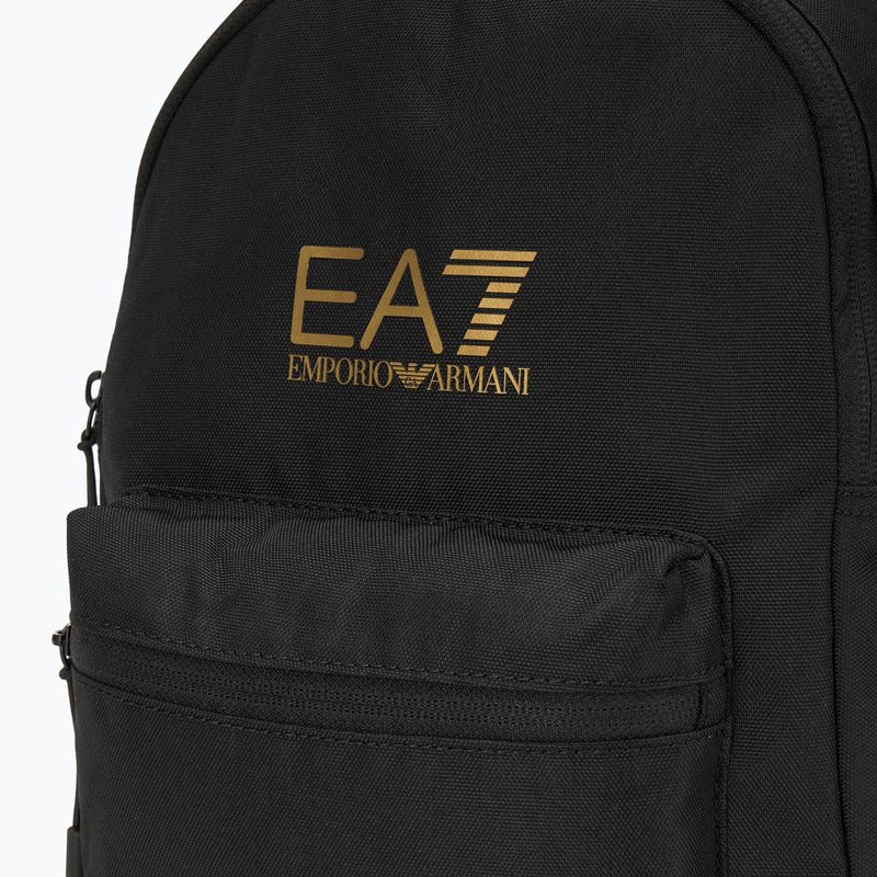 EA7 Emporio Armani Train Core 6 l schwarz / gold Logo Kinder städtischen Rucksack 5