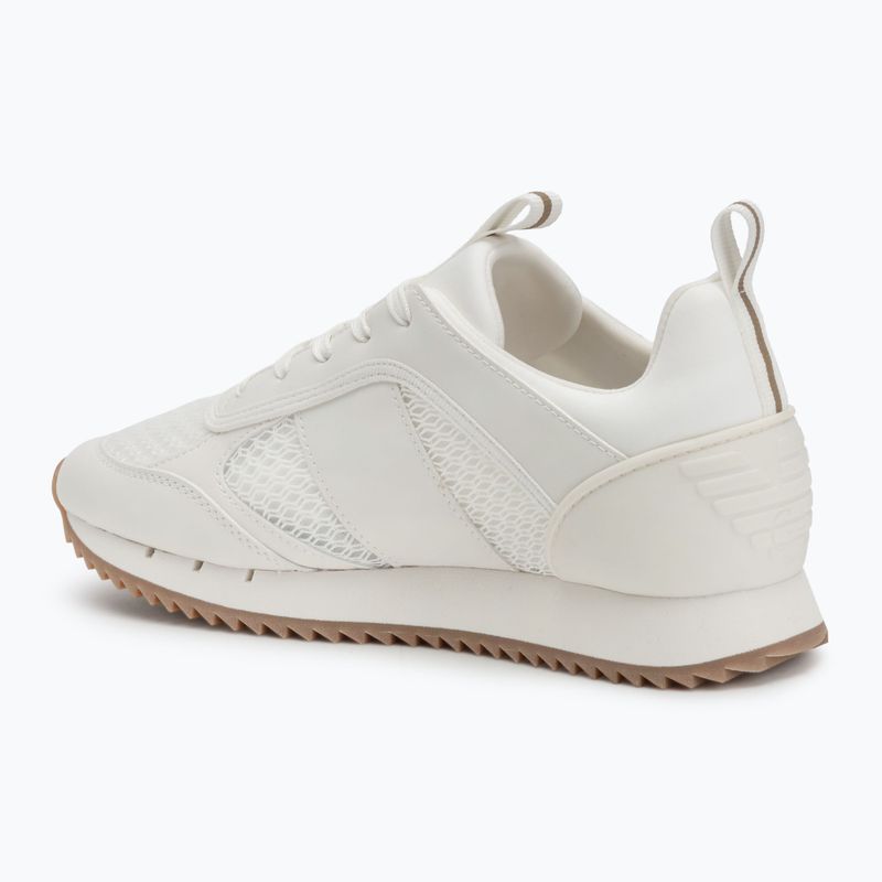EA7 Emporio Armani Schwarz & Weiß Schnürsenkel dreifach aus wht/gold Schuhe 3