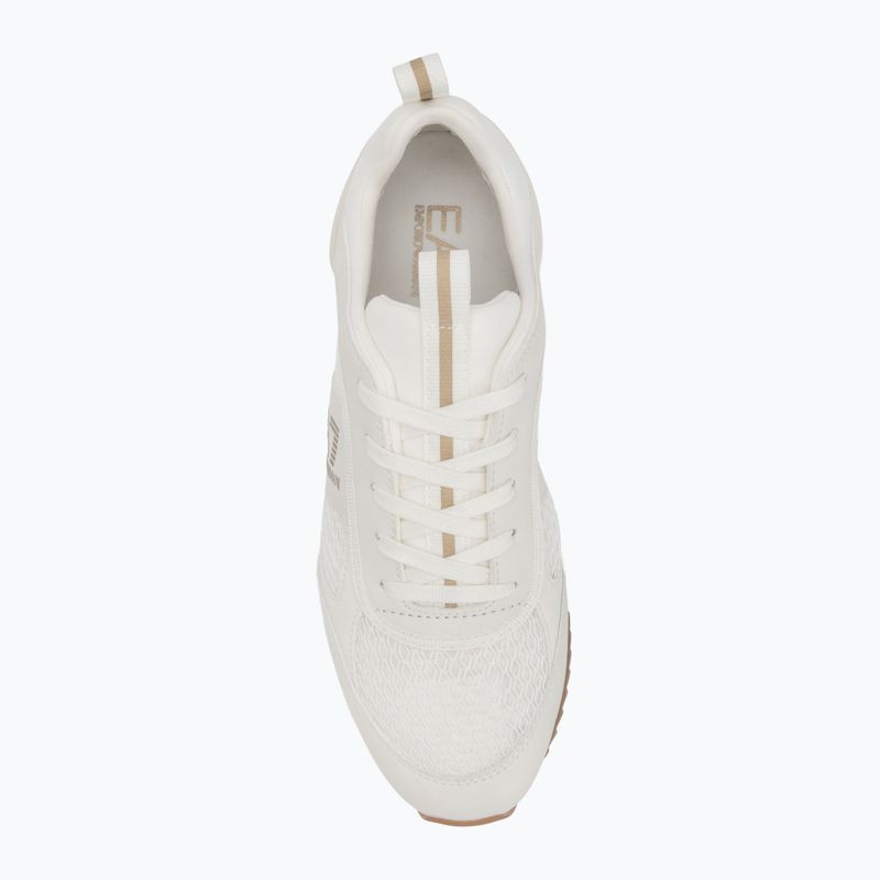 EA7 Emporio Armani Schwarz & Weiß Schnürsenkel dreifach aus wht/gold Schuhe 5