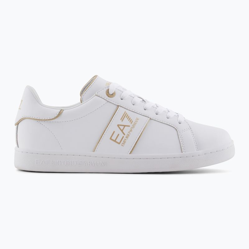 EA7 Emporio Armani Klassische Logo voll wht/Gold Detail Schuhe