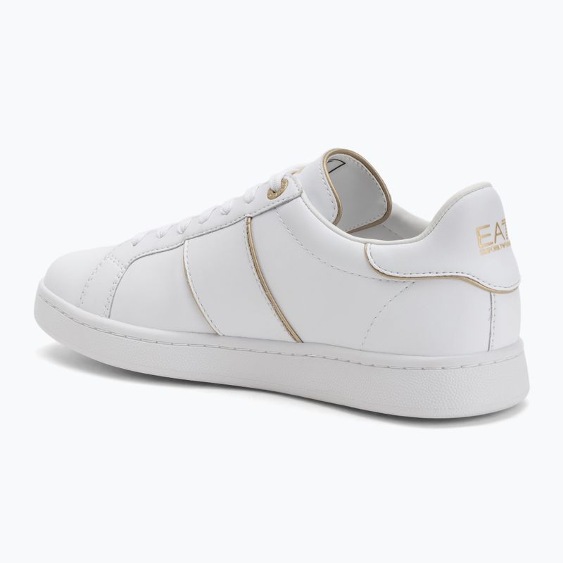 EA7 Emporio Armani Klassische Logo voll wht/Gold Detail Schuhe 3