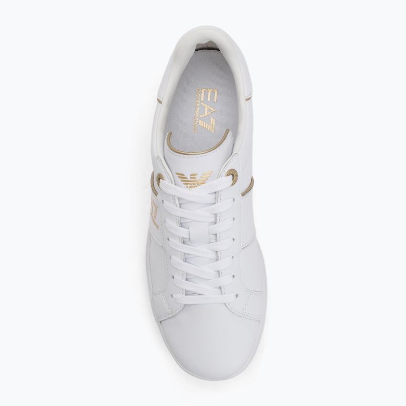 EA7 Emporio Armani Klassische Logo voll wht/Gold Detail Schuhe 5