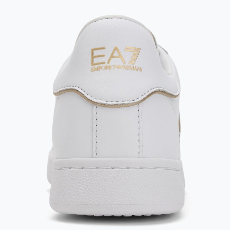 EA7 Emporio Armani Klassische Logo voll wht/Gold Detail Schuhe 6