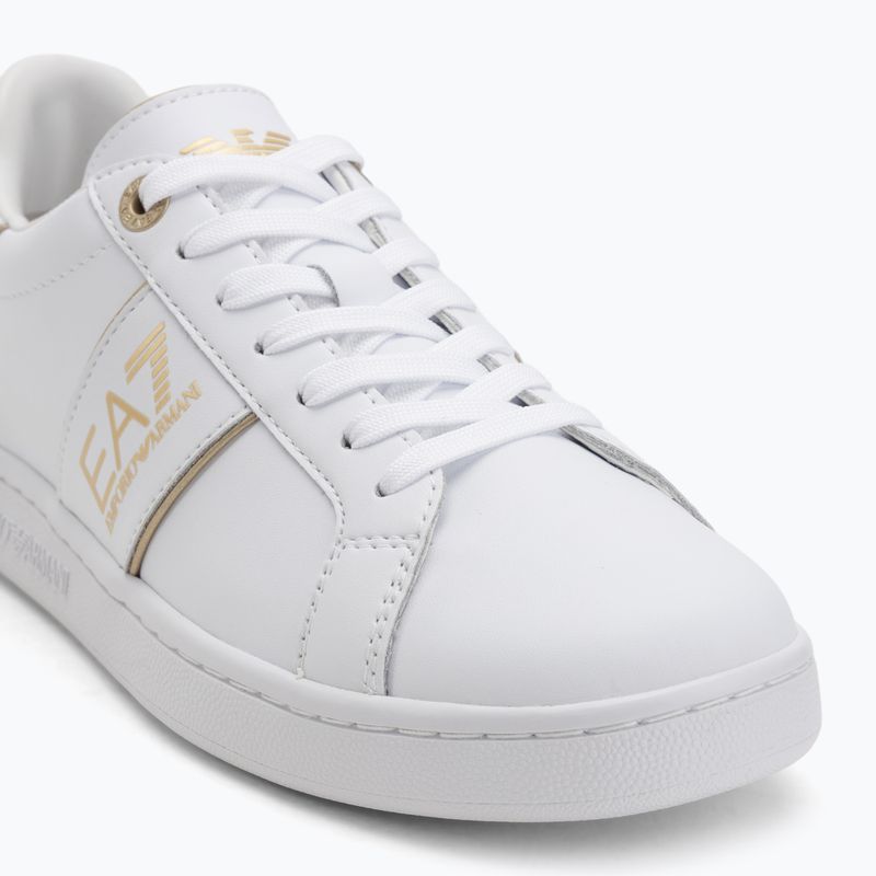 EA7 Emporio Armani Klassische Logo voll wht/Gold Detail Schuhe 7