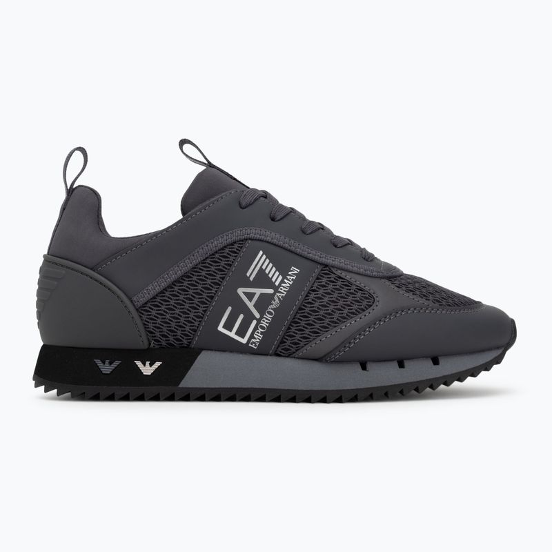 EA7 Emporio Armani Schwarz & Weiß Schnürsenkel Asphalt grau/silv.g7 Schuhe 2