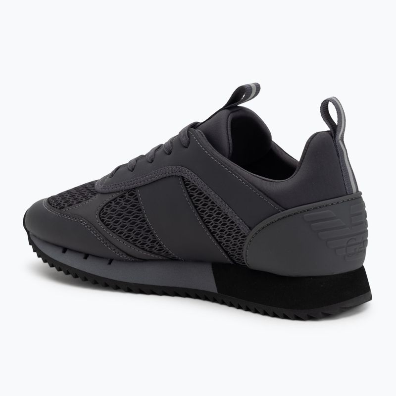 EA7 Emporio Armani Schwarz & Weiß Schnürsenkel Asphalt grau/silv.g7 Schuhe 3