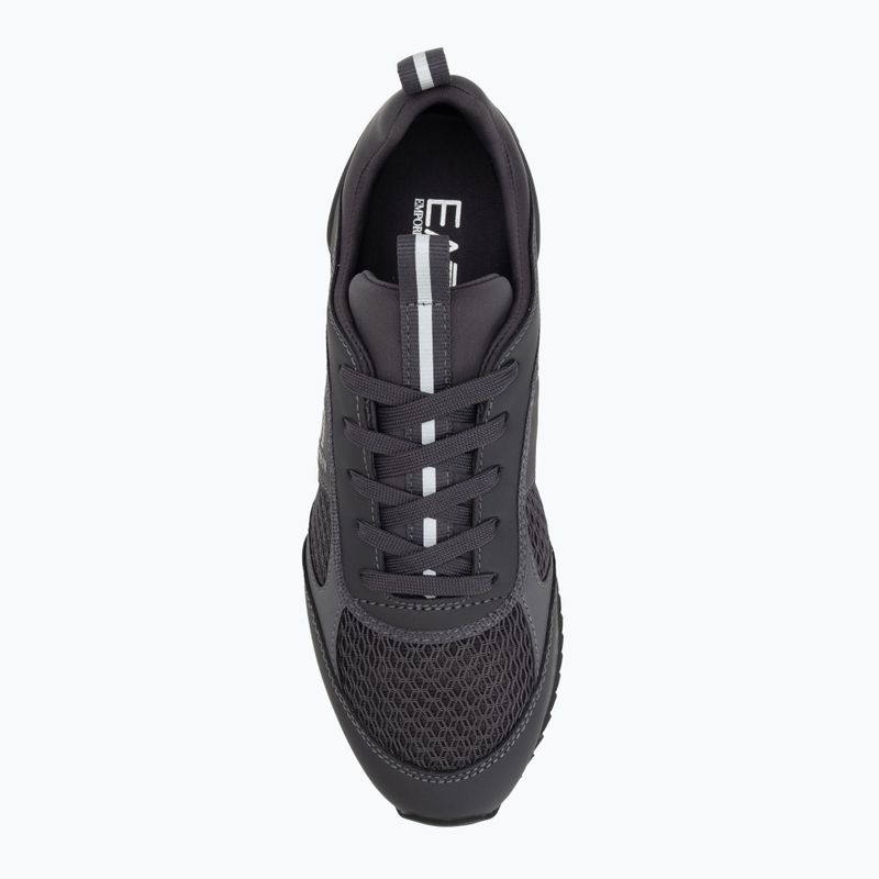 EA7 Emporio Armani Schwarz & Weiß Schnürsenkel Asphalt grau/silv.g7 Schuhe 5
