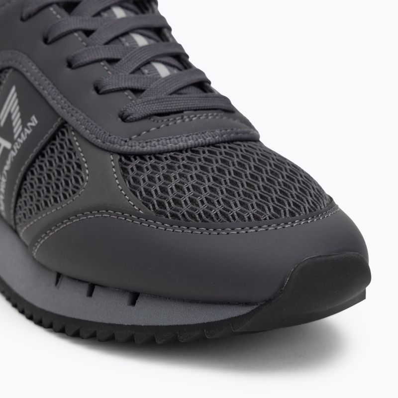EA7 Emporio Armani Schwarz & Weiß Schnürsenkel Asphalt grau/silv.g7 Schuhe 7