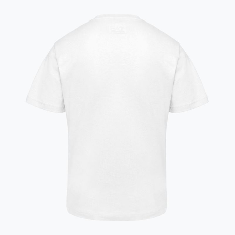 Herren EA7 Emporio Armani Logo Serie weißes T-shirt 2