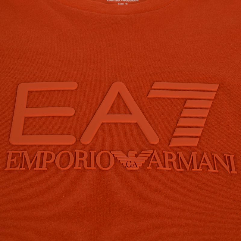 Herren EA7 Emporio Armani Sichtbarkeit Baumwolle Crew Rooibos-Tee-T-Shirt 3