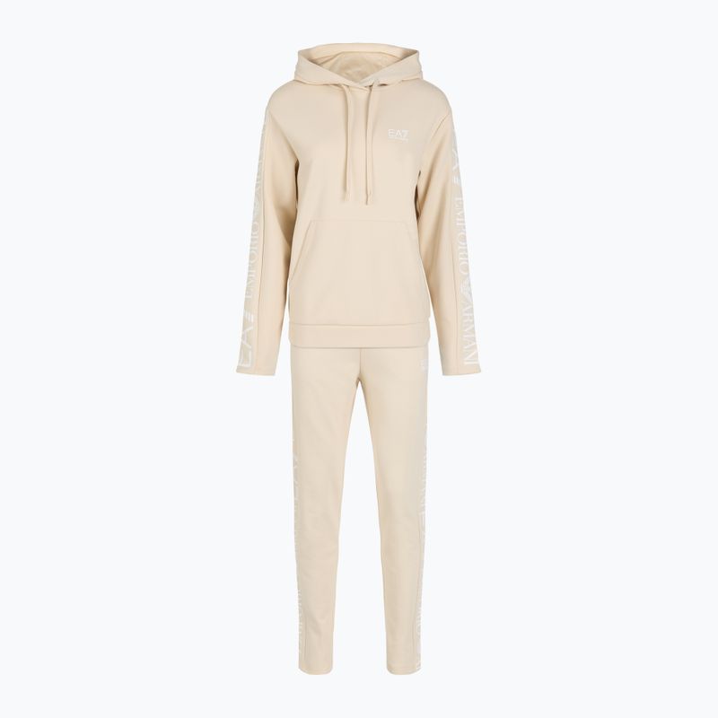 Damen EA7 Emporio Armani Zug Trainingsanzug HO Mandelmilch