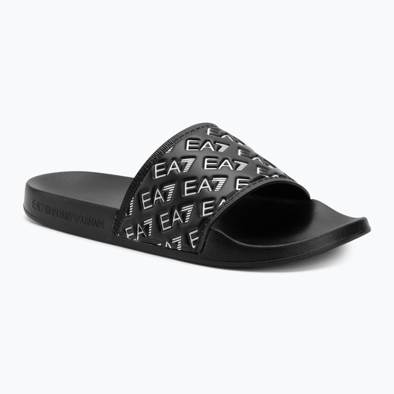 EA7 Emporio Armani Wasser Sport All Over Flip-Flops voll schwarz / weiß