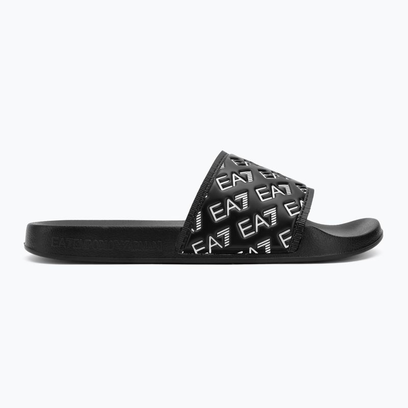 EA7 Emporio Armani Wasser Sport All Over Flip-Flops voll schwarz / weiß 2