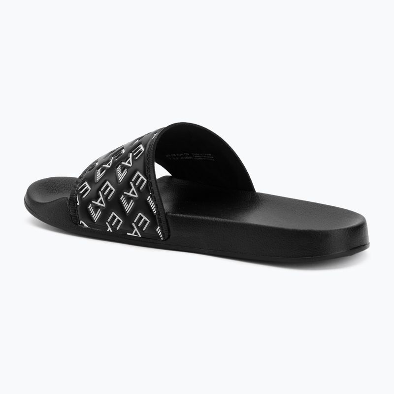 EA7 Emporio Armani Wasser Sport All Over Flip-Flops voll schwarz / weiß 3