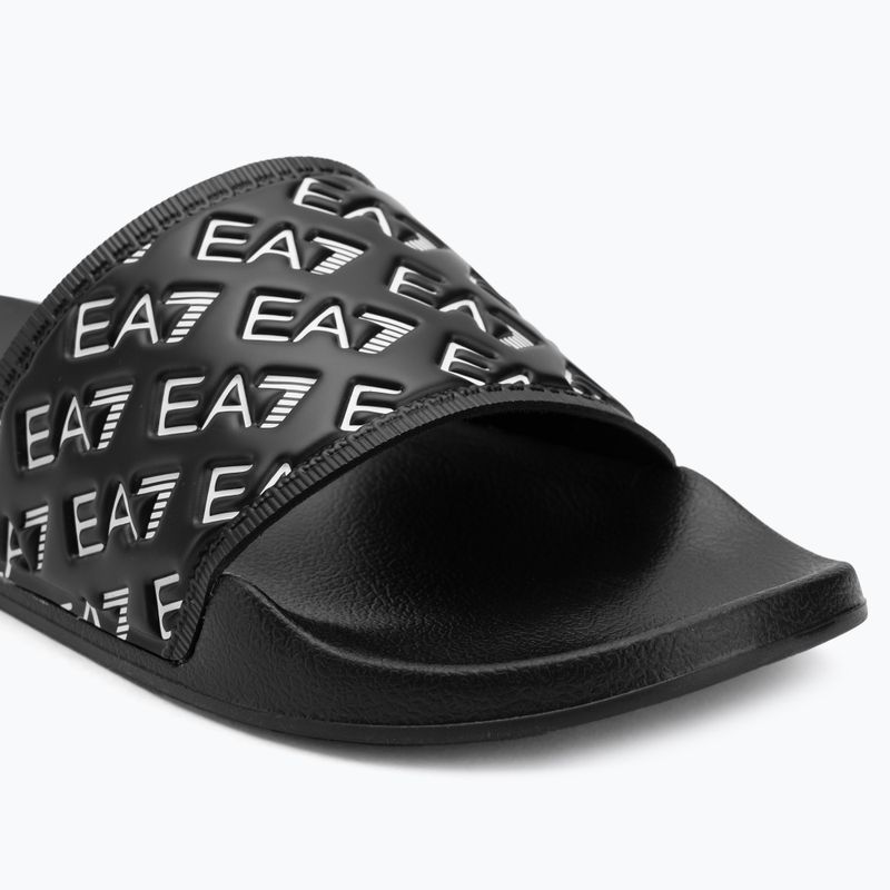 EA7 Emporio Armani Wasser Sport All Over Flip-Flops voll schwarz / weiß 7