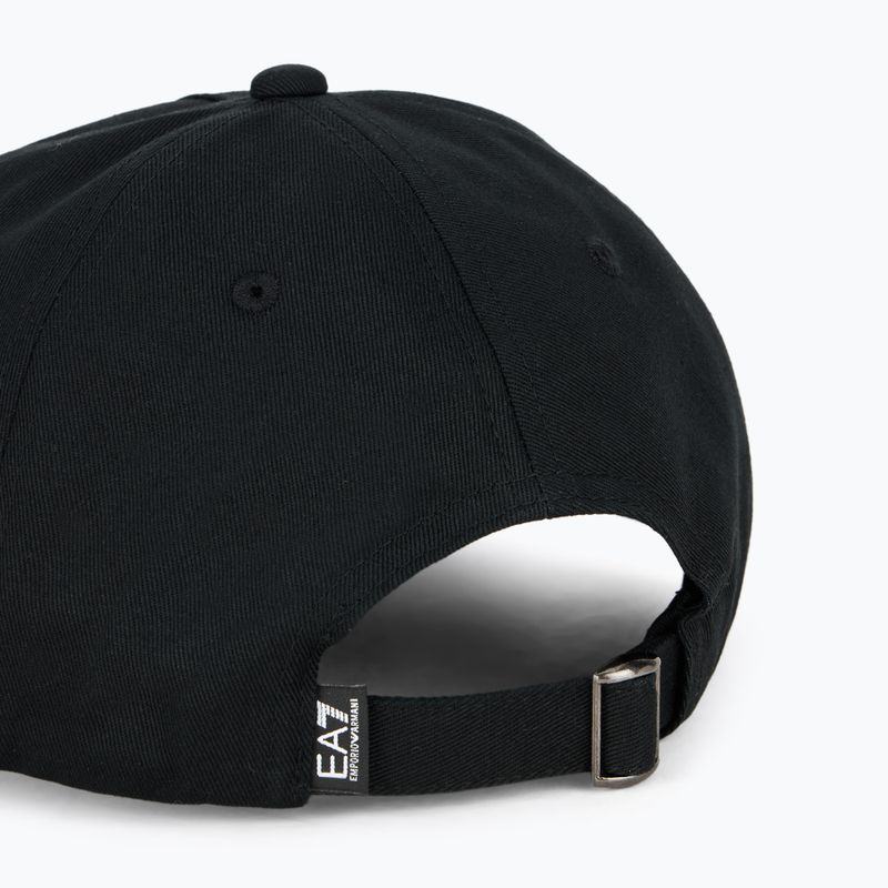 EA7 Emporio Armani Zug Logo Serie Gestickte Baseballkappe schwarz 4