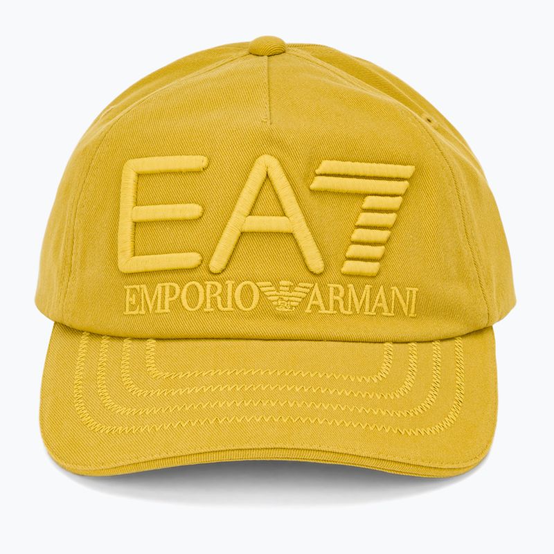 EA7 Emporio Armani Zug Logo Serie Gesticktes antikes Moos Baseballkappe 2
