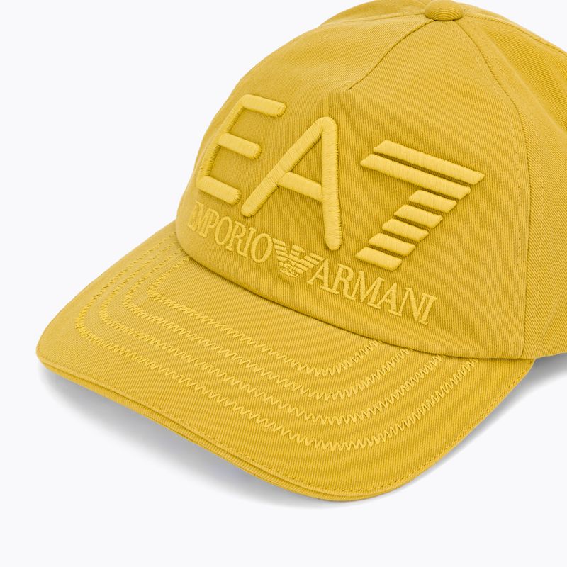 EA7 Emporio Armani Zug Logo Serie Gesticktes antikes Moos Baseballkappe 3