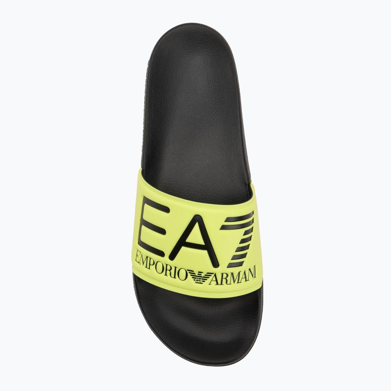 EA7 Emporio Armani Wassersport Sichtbarkeit gelb flueo / schwarz Flip-Flops 5