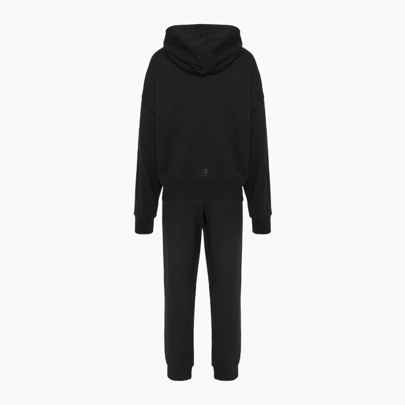 Damen EA7 Emporio Armani Zug Sichtbarkeit Trainingsanzug HO CH FZ schwarz 2