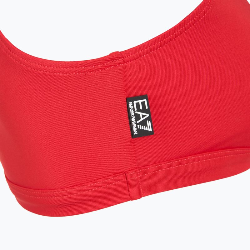 Zweiteiliger Damen-Badeanzug EA7 Emporio Armani Maxi Logo Bikini Top racing red 5
