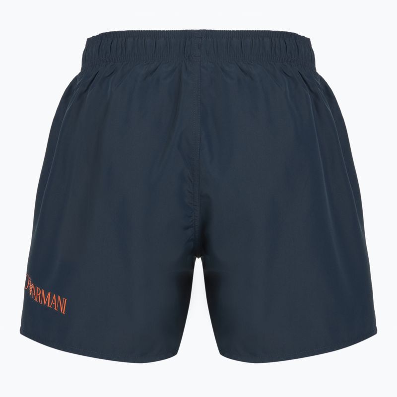 Herren EA7 Emporio Armani Extended Logo Boxer Schwimmshorts armani blau / tangerine tango 2