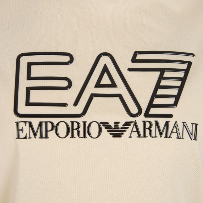 Damen EA7 Emporio Armani Zug Sichtbarkeit t-shirt Mandelmilch 3