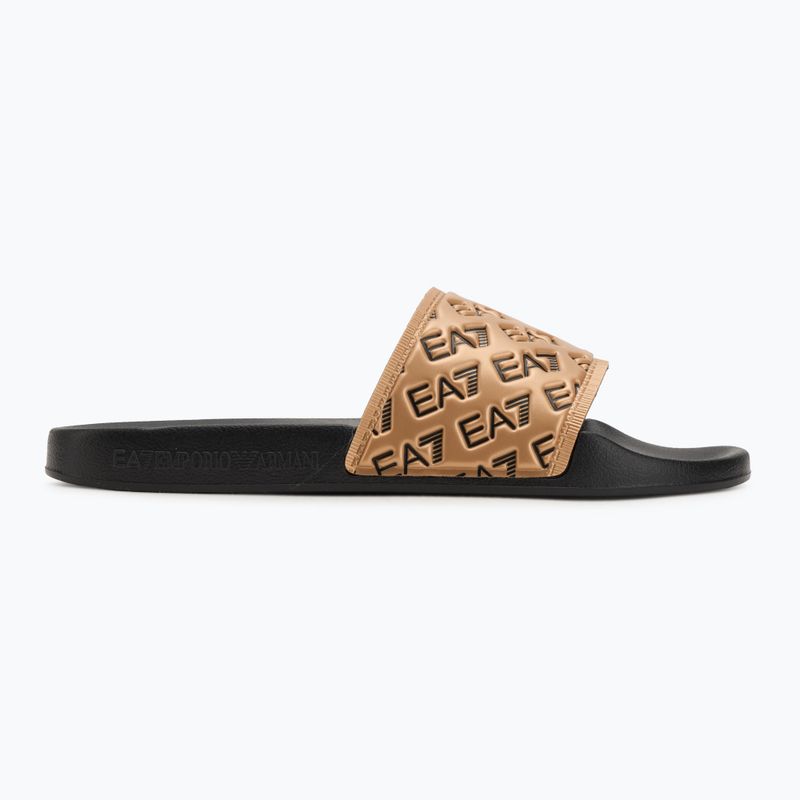 EA7 Emporio Armani Wasser Sport All Over Flip-Flops schwarz / gold 2