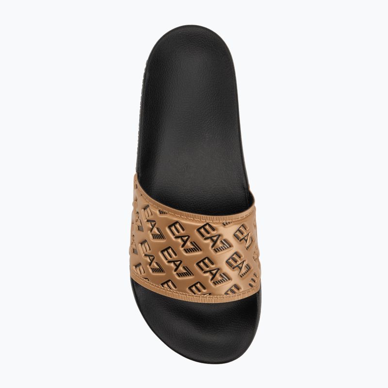 EA7 Emporio Armani Wasser Sport All Over Flip-Flops schwarz / gold 5