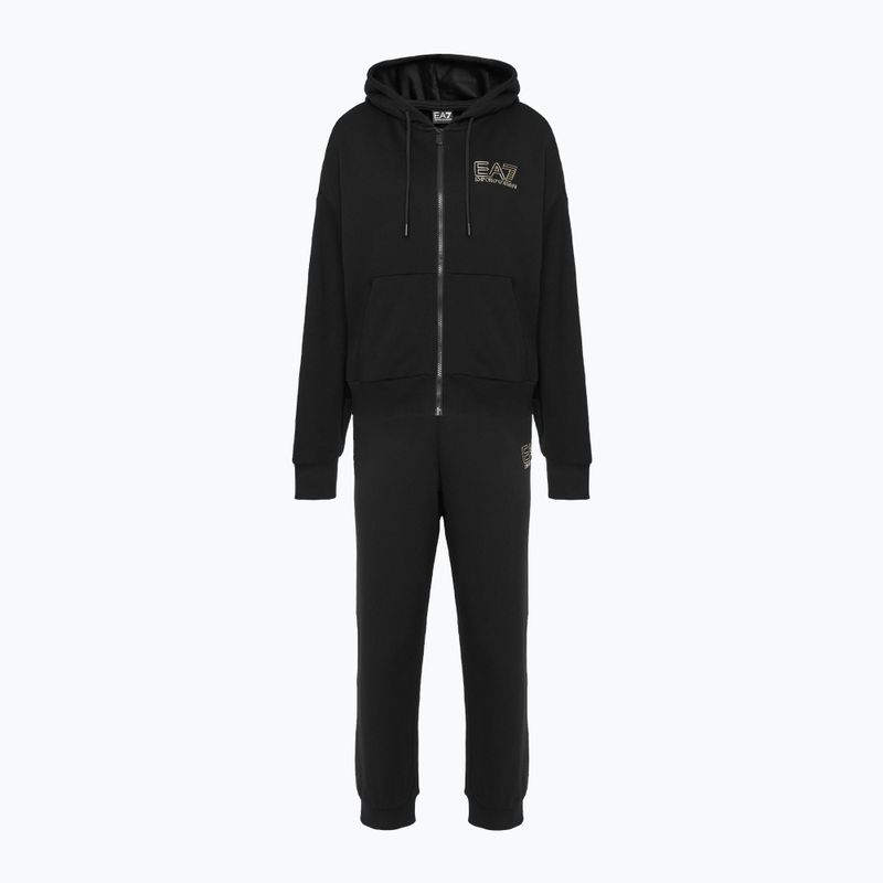 Damen EA7 Emporio Armani Zug Sichtbarkeit Trainingsanzug HO CH FZ schwarz/gold