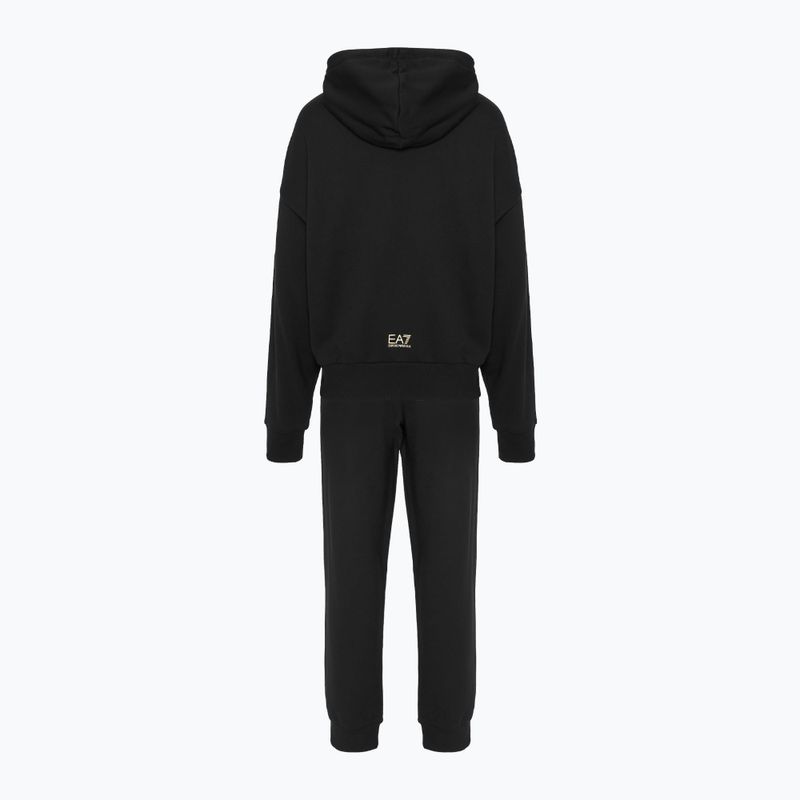 Damen EA7 Emporio Armani Zug Sichtbarkeit Trainingsanzug HO CH FZ schwarz/gold 2