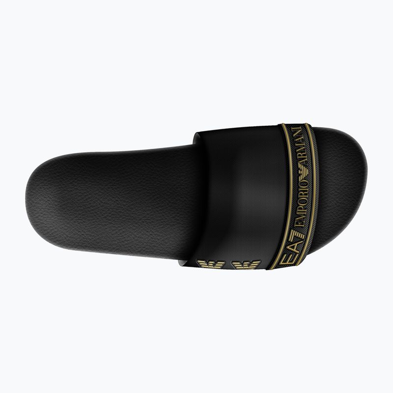 EA7 Emporio ArmaniWater Sports Tape flip-flops voll schwarz / gold 9