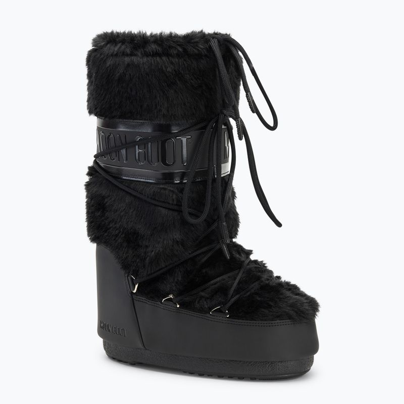 Schneeschuhe Moon Boot Icon Faux Fur black