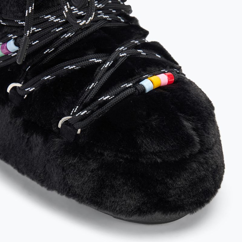 Schneeschuhe Moon Boot Icon Faux Fur Beads black 7