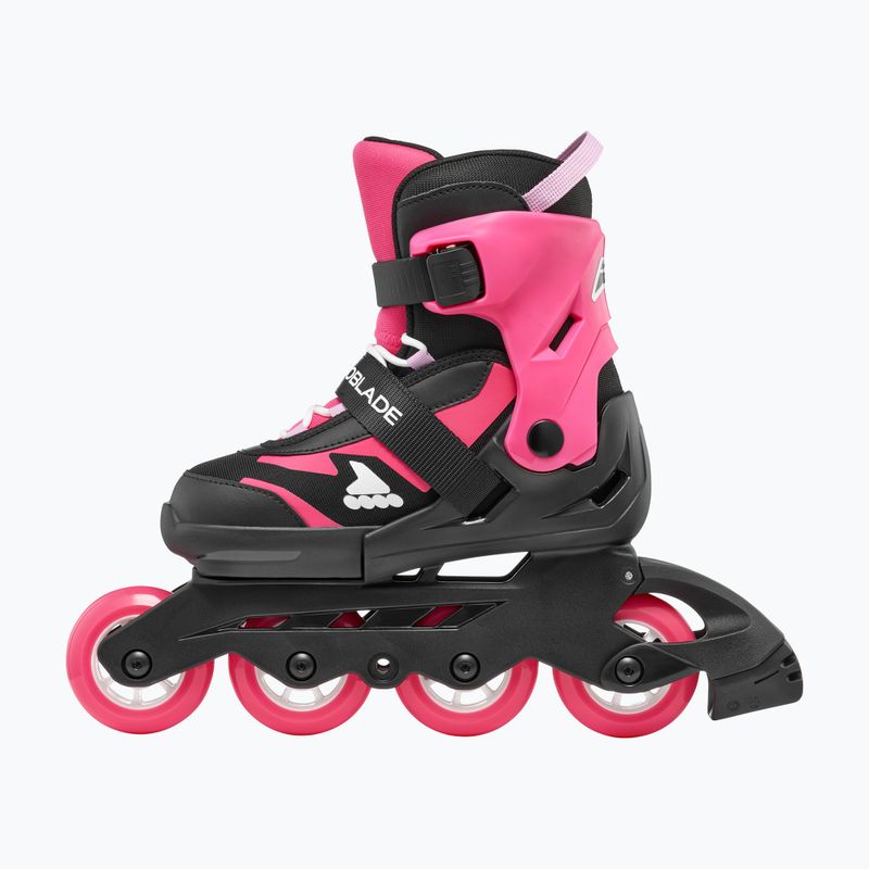 Kinder-Inlineskates mit Schützern Rollerblade Microblade Combo Jr black/pink 3