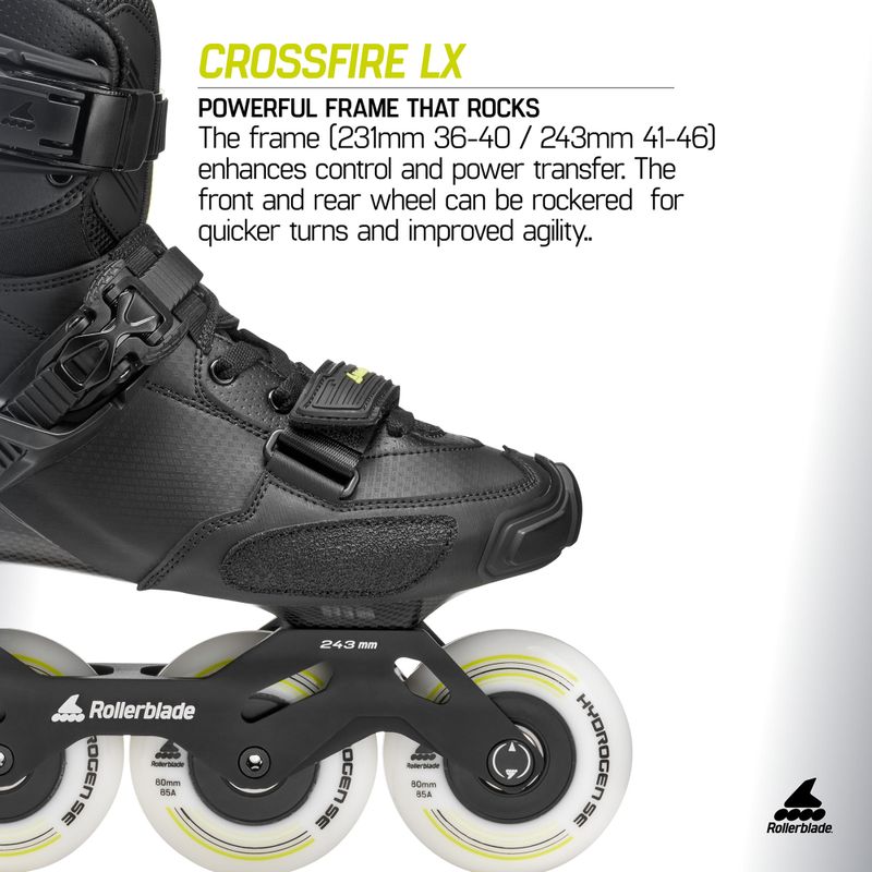Inlineskates Herren Rollerblade Crossfire LX black/lime 9