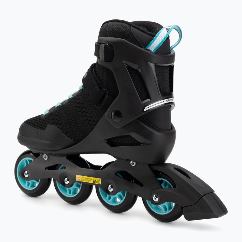 Damen Inlineskates Rollerblade Sirio 80 W black/teal blue 3