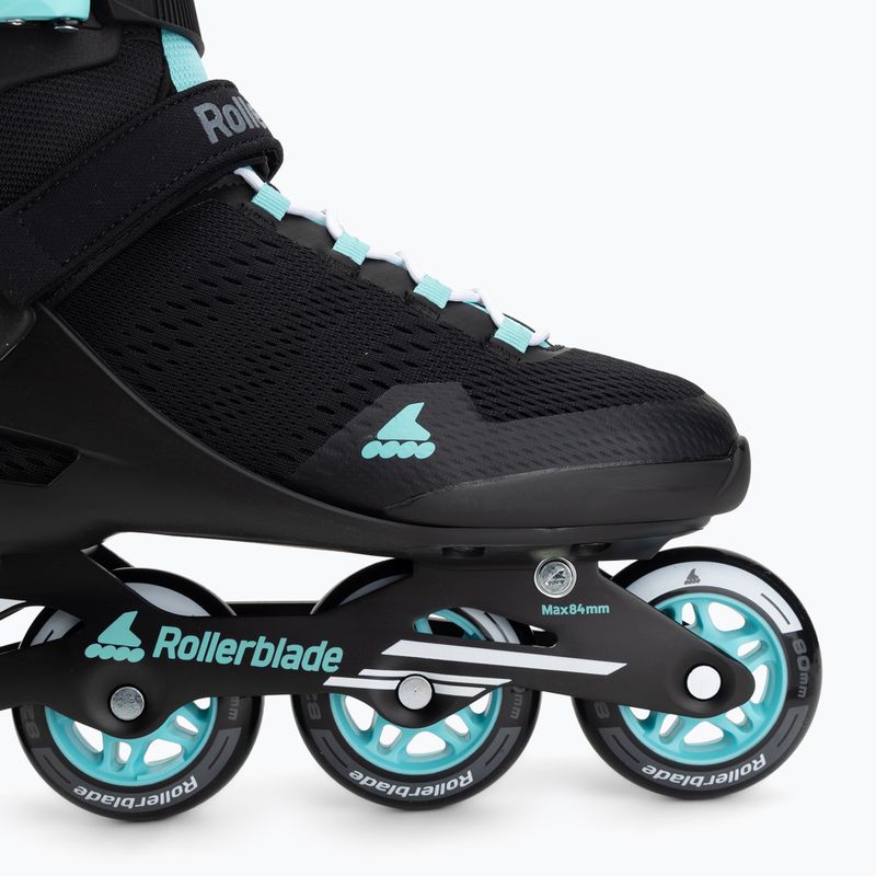 Damen Inlineskates Rollerblade Sirio 80 W black/teal blue 7