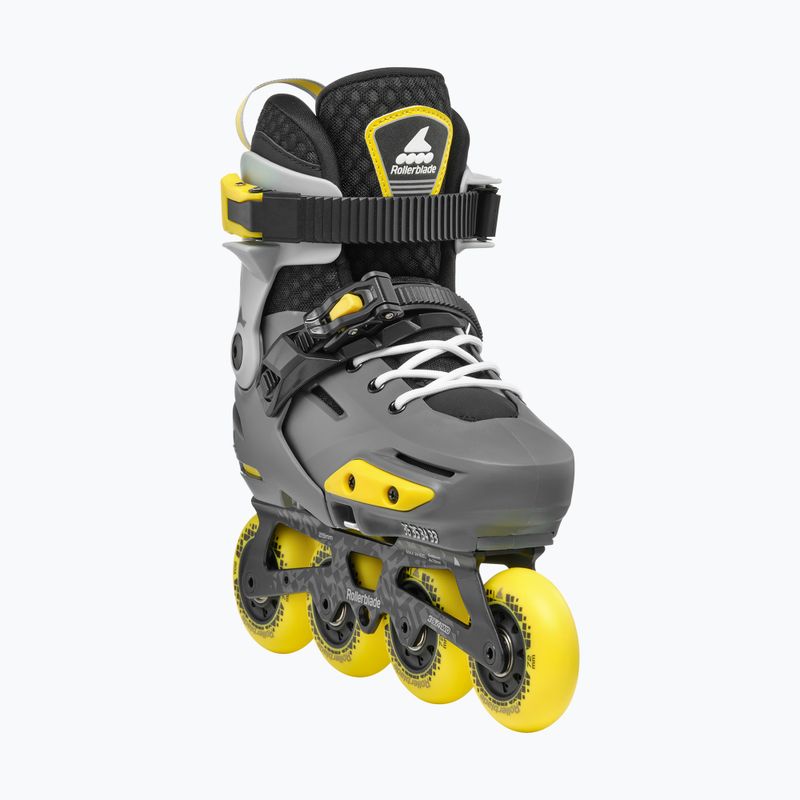 Rollerblade Apex Jr Kinder Rollschuhe anthrazit/gelb 4