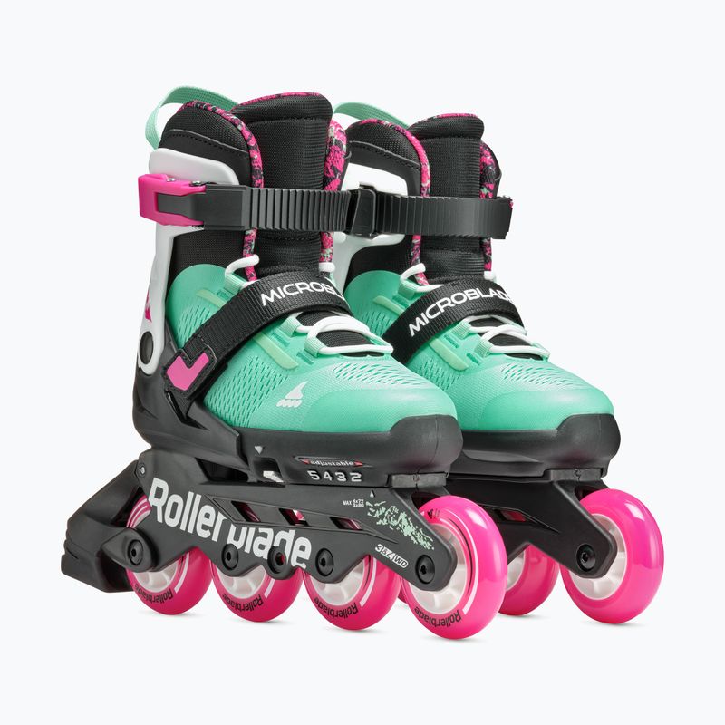 Rollerblade Microblade XT Jr Kinder Rollschuhe schwarz/meergrün 2
