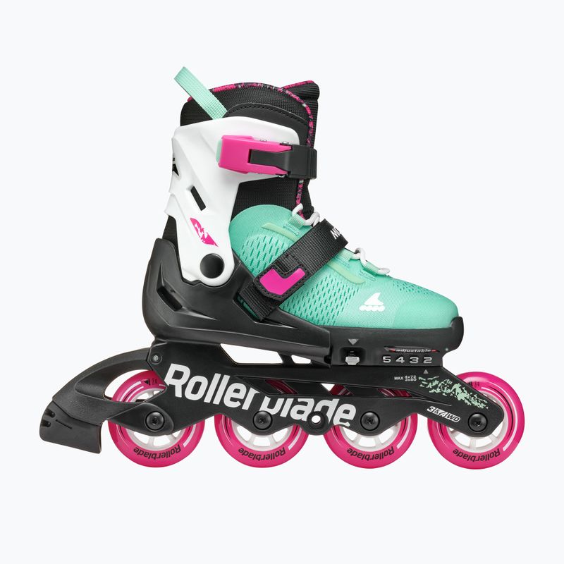 Rollerblade Microblade XT Jr Kinder Rollschuhe schwarz/meergrün 3