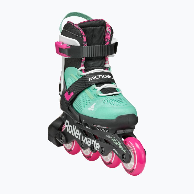 Rollerblade Microblade XT Jr Kinder Rollschuhe schwarz/meergrün 5