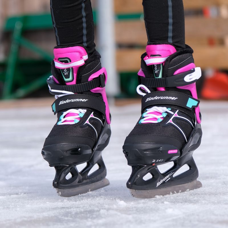 Kinder Eislaufschuhe Bladerunner Micro Xt Ice G black/fuchsia 16