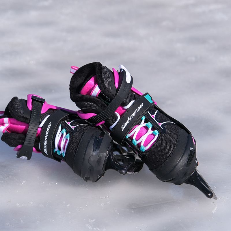 Kinder Eislaufschuhe Bladerunner Micro Xt Ice G black/fuchsia 17